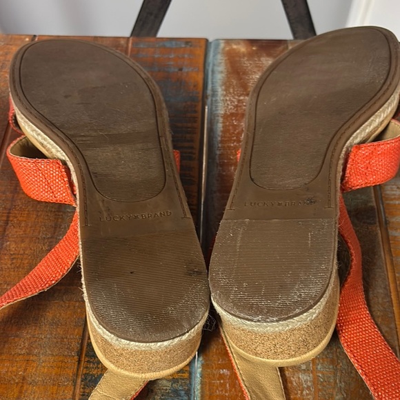 Lucky Brand Orange Sandals with Ankle Strap - Picture 7 of 11